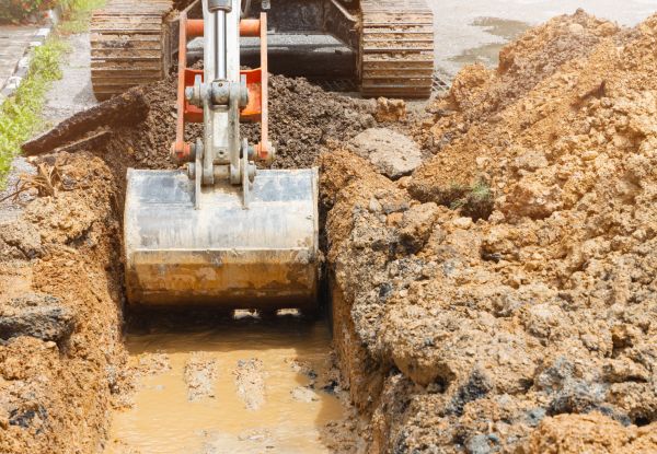 Water Line Digging in Portland