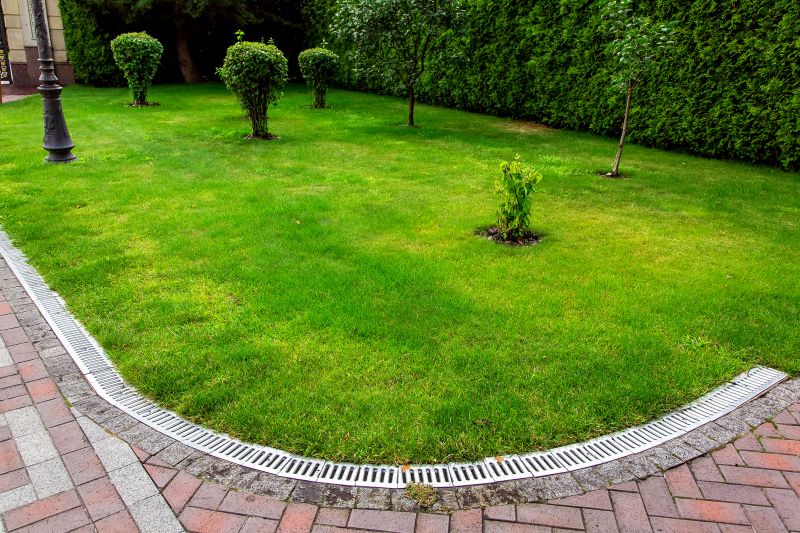 Landscaped Yard with Proper Drainage